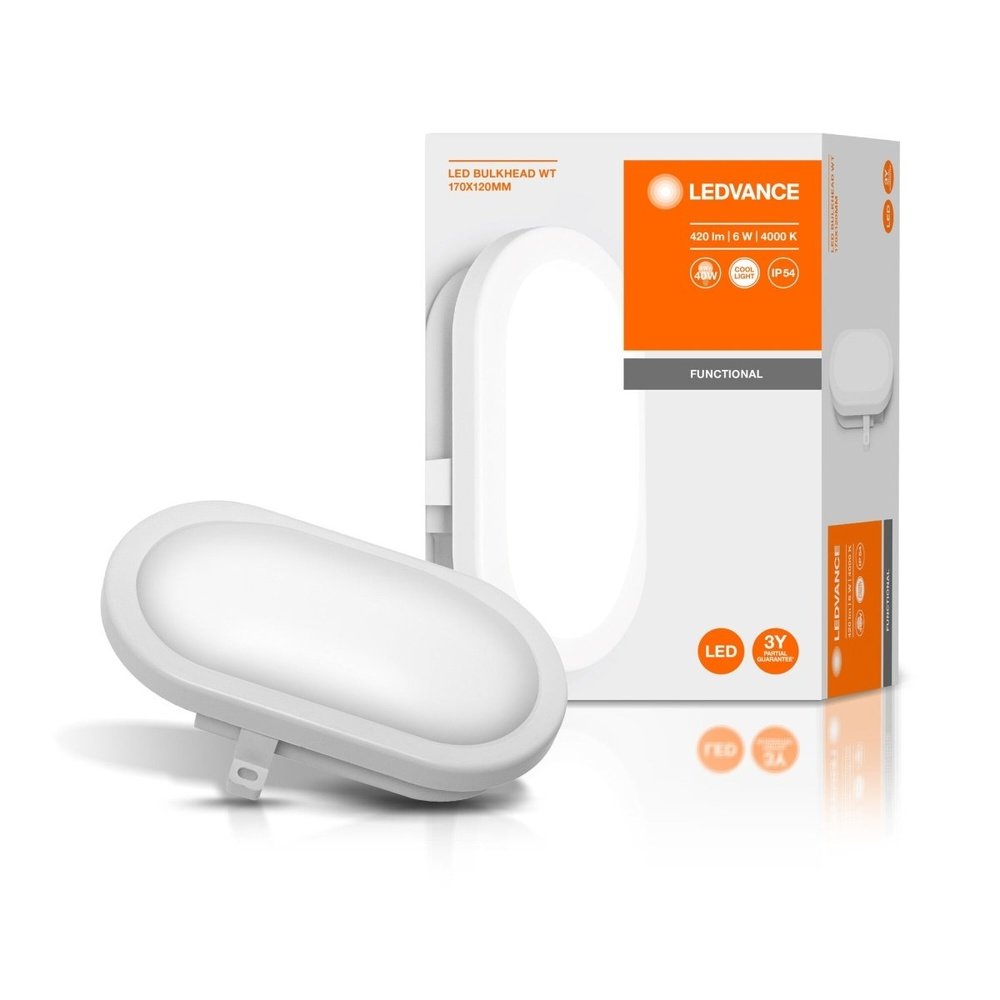 Funkcjonalna zewnętrzna lampa LED BULKHEAD 6W IP54, biała - eshop LEDVANCE 4058075271586 Funkcjonalna zewnętrzna lampa LED BULKHEAD 6W IP54, biała - eshop LEDVANCE 4058075271586