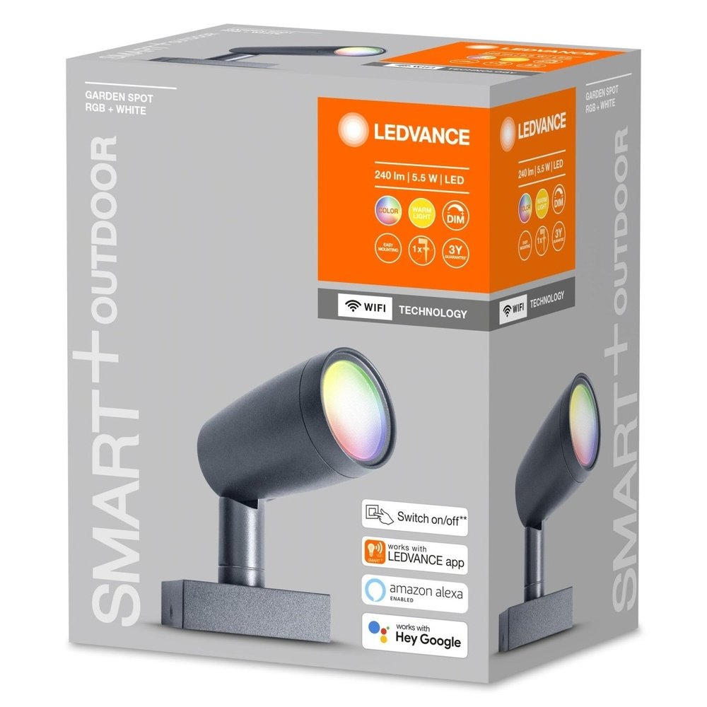 Inteligentna lampa zewnętrzna WiFi LED RGBW GARDEN 1 Spot - eshop LEDVANCE 4058075478374 Inteligentna lampa zewnętrzna WiFi LED RGBW GARDEN 1 Spot - eshop LEDVANCE 4058075478374