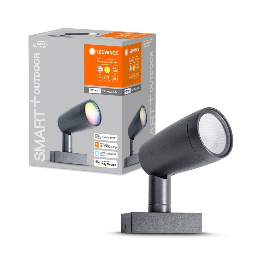 Inteligentna lampa zewnętrzna WiFi LED RGBW GARDEN 1 Spot - eshop LEDVANCE 4058075478374 Inteligentna lampa zewnętrzna WiFi LED RGBW GARDEN 1 Spot - eshop LEDVANCE 4058075478374