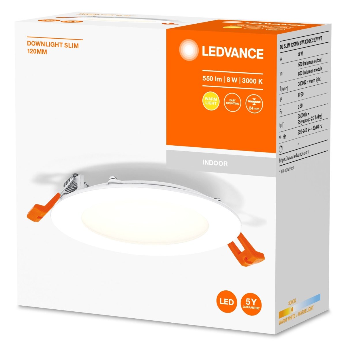 Lampa downlight LED 8W 3000K DOWNLIGHT 120 regulowana biel - eshop LEDVANCE 4058075573079 Lampa downlight LED 8W 3000K DOWNLIGHT 120 regulowana biel - eshop LEDVANCE 4058075573079