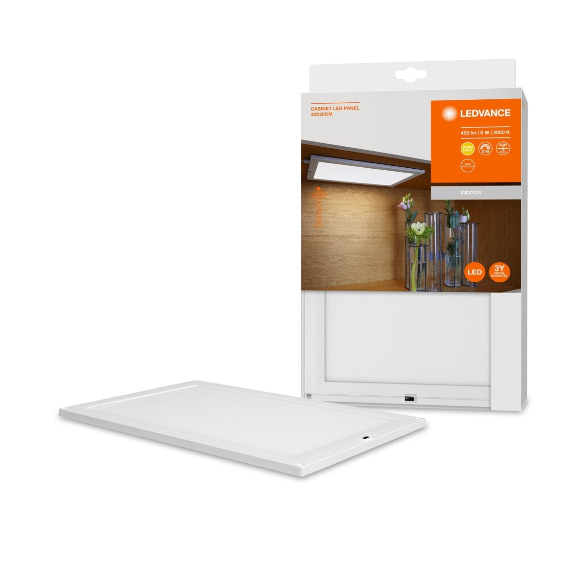 Wpuszczany panel LED do oświetlenia blatu kuchennego CABINET 300x200, ciepłobiała - eshop LEDVANCE 4058075268326 Wpuszczany panel LED do oświetlenia blatu kuchennego CABINET 300x200, ciepłobiała - eshop LEDVANCE 4058075268326