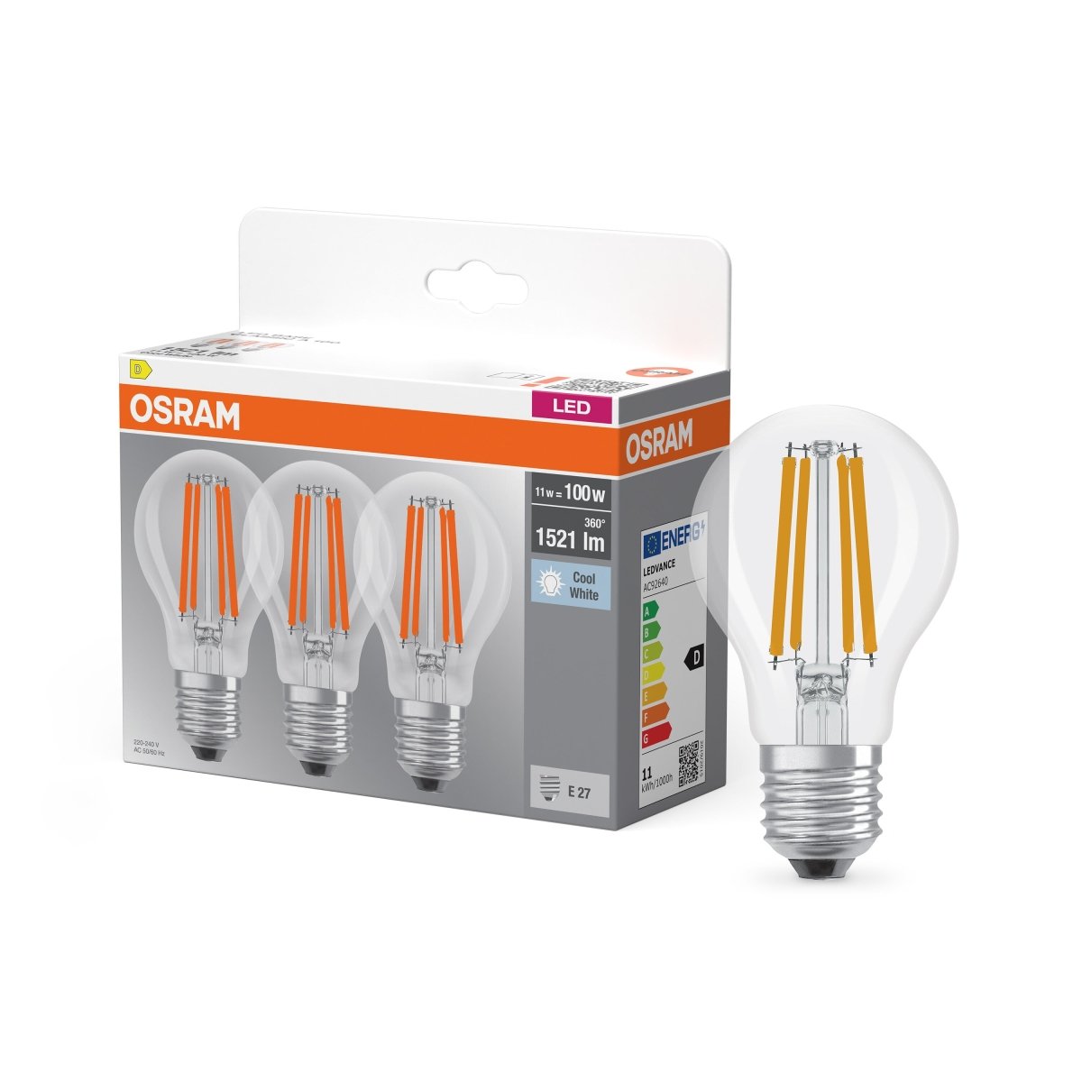 3 x lampa LED klasyczny krztałt E27 11 W 4000 K 1521lm - Poland LEDVANCE e-shop 4058075592391