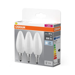 3 x lampa LED klasyczny krztałt świecowej E14 5,5W 4000K 806lm - Poland LEDVANCE e-shop 4058075592575