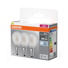 3 x lampa LED klasyczny krztałtKulistej E14 5,5W 4000K 806lm - Poland LEDVANCE e-shop 4058075592612