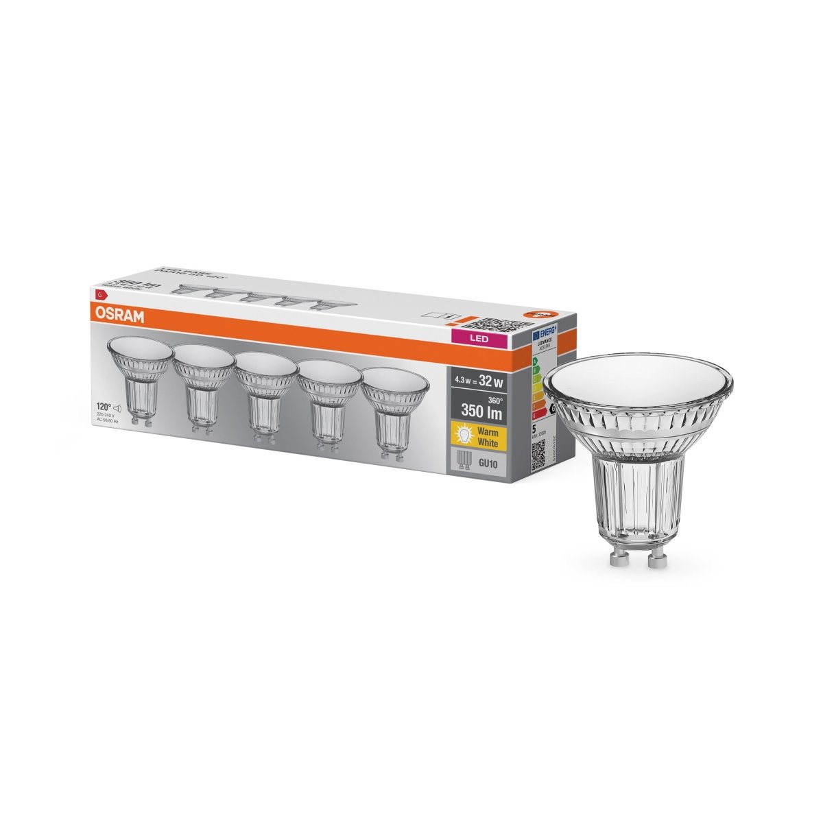 5 x reflektorowa Lampa LED PAR16 z trzonkiem GU10 4,3W 2700K - Poland LEDVANCE e-shop 4058075466579