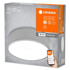 Lampa sufitowa LED WiFi ORBIS CYLINDER GREY 26W, SMART, okrągła, regulowana biel, 450 mm