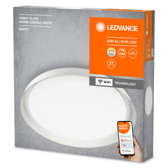 Lampa sufitowa LED WiFi Orbis Plate White 26W, SMART, okrągła, ściemnialna, regulowana biel, 430x430 mm