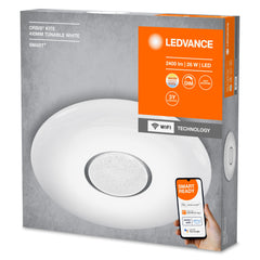 Lampa sufitowa LED WiFi ORBIS KITE WHITE TW 26W, SMART, okrągła, ściemnialna, regulowana biel, 410x410 mm