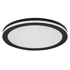Lampa sufitowa LED WiFi ORBIS CIRCLE BLACK 28W, SMART, okrągła, RGB, regulowana biel, 460x460 mm
