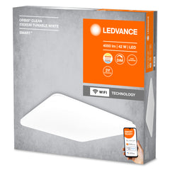 Lampa sufitowa LED WiFi ORBIS MAGNET WHITE 42W, SMART, kwadratowa, ściemnialna, regulowana biel, biały, 450x450 mm