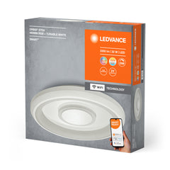 Lampa sufitowa LED WiFi ORBIS STEA 32W, SMART, okrągła, RGB, kolor obudowy biały, regulowana biel, 485x485 mm
