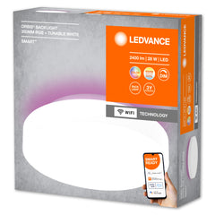 Lampa sufitowa LED WiFi ORBIS BACKLIGHT WHITE 28W, SMART, okrągła, RGB, regulowana biel, 350 mm
