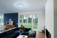 Lampa sufitowa LED WiFi ORBIS RUMOR 32W, SMART, okrągła, RGB, kolor obudowy biały, regulowana biel, 500x500 mm