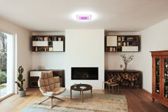Lampa sufitowa LED WiFi ORBIS SADDIE 32W, SMART, kwadratowa, RGB, kolor obudowy biały, regulowana biel, 500x500 mm