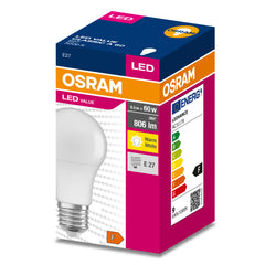Żarówka LED A60 E27 8W = 60W 806lm 3000K Ciepła 180° VALUE CLASSIC