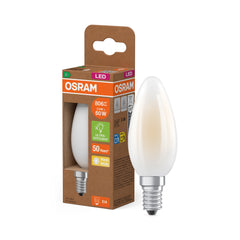 Żarówka LED OSRAM Classic B 60 Fil Klasa A3.8W 827 mat E14