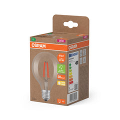 Żarówka LED OSRAM Classic Globe 80 40 Fil Klasa A 827 Clear E27