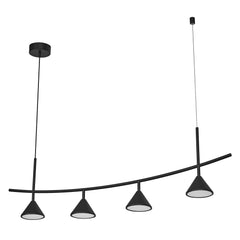 OSRAM Decor Fuji Wisząca 4XE27 liniowy 16W 930 czarny