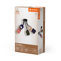OSRAM Decor Felt Weaving Cans plafon 5×E14 wielokolorowy