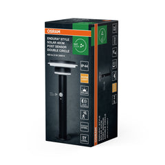 OSRAM ENDURA STYLE SOLAR DOUBLE CIRCLE słupek 40cm 6W czarny