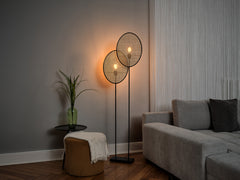 OSRAM Decor Rattan Dandelion Lampa stojąca 2xE27 brązowa
