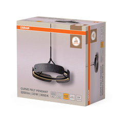 OSRAM Decor Curve Felt Wisząca 33W 830 ciemnoszary