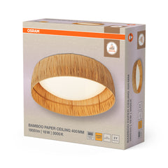 OSRAM Decor Bamboo Paper Plafon 400mm 18W 830 brązowy