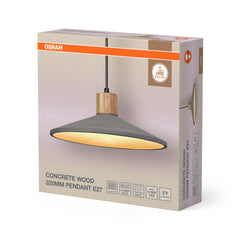 OSRAM Decor Concrete Wood Wisząca 320mm E27 ciemnoszary