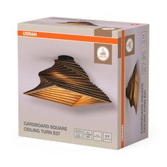 OSRAM Decor Cardboard Square Plafon obrotowy E27 brązowy