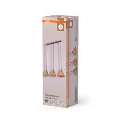 OSRAM Decor Raffia Wisząca liniowy 3x E27 zielony