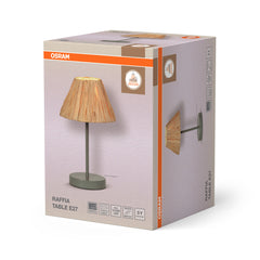 OSRAM Decor Raffia Lampa stołowa E27  zielona