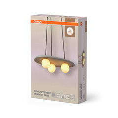 OSRAM Decor Concrete Nest Wisząca G9 szary