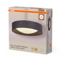 OSRAM Decor Felt Cylinder Wisząca 28 W 830 ciemnoszary