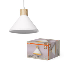 OSRAM Decor Plaster Wood Wisząca 320mm E27 biały