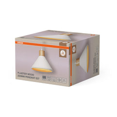 OSRAM Decor Plaster Wood Wisząca 320mm E27 biały
