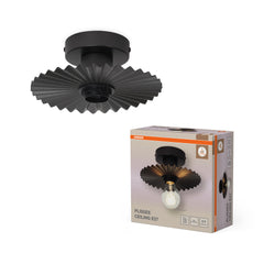 OSRAM Decor Plisse Plafon E 27 ciemny szary