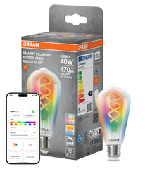 Żarówka LED OSRAM SMART+ MATTER Fil RGB Classic Edison 40 4.8W E27