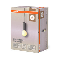 OSRAM Decor Concrete Mic Wisząca 1xG9 ciemnoszary