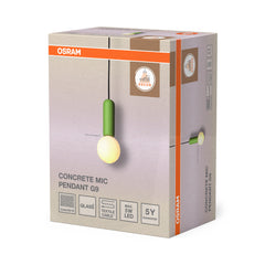 OSRAM Decor Concrete Mic Wisząca 1xG9 zielony
