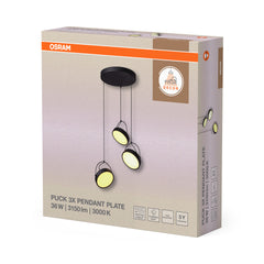 OSRAM Decor Puck Wisząca 3XPendant PL 36W 930 czarny