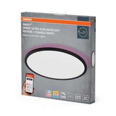 Plafon LED OSRAM SMART+ ORBIS Ultra Slim Backlight czarny 400mm RGB + TW