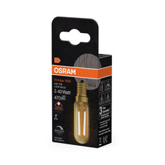 Żarówka LED OSRAM Vintage 1906 T26 40 Fil DIM 4.8W 822 Gold E14