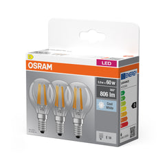Żarówka LED OSRAMBase Classic P 60 Fil 5.9W 840 Clear E14