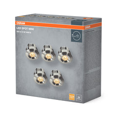 Lampa punktowa LED OSRAMMini Spot Set 6W 830 120° Satin Nickel