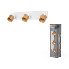 Lampa punktowa LED OSRAMSpot Half Wood Line 3xGU10 biały