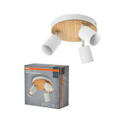 Lampa punktowa LED OSRAMSpot Wood Line Plate 3xGU10 biały