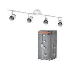 Lampa punktowa LED OSRAMSpot Stamp 4xGU10 biały and Wood