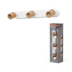 Lampa punktowa LED OSRAMSpot Brick 3xGU10 biały and Wood