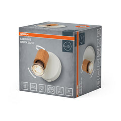 Lampa punktowa LED OSRAMSpot Brick 1xGU10 biały and Wood