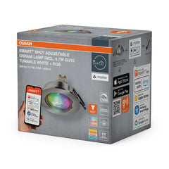 Lampa punktowa LED OSRAM SMART+ MATTER Spot Recess GU10 RGBW Nickel
